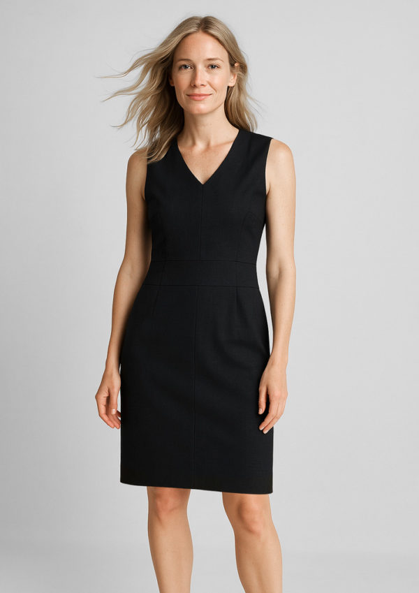 Womens Sleeveless V Neck Dress (34021)