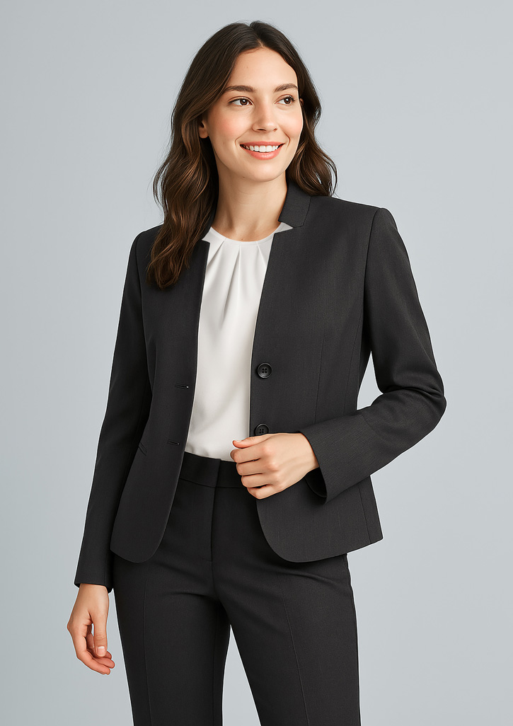 Womens Short Jacket with Reverse Lapel (60113)