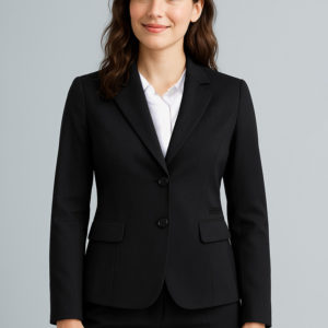 Womens 2 Button Mid Length Jacket (60119)