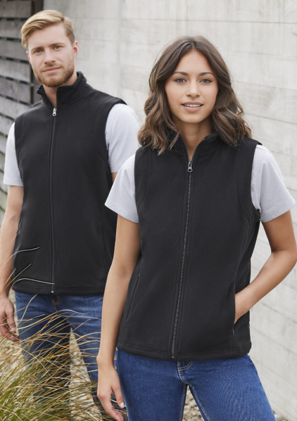 Mens Plain Micro Fleece Vest (F233MN)