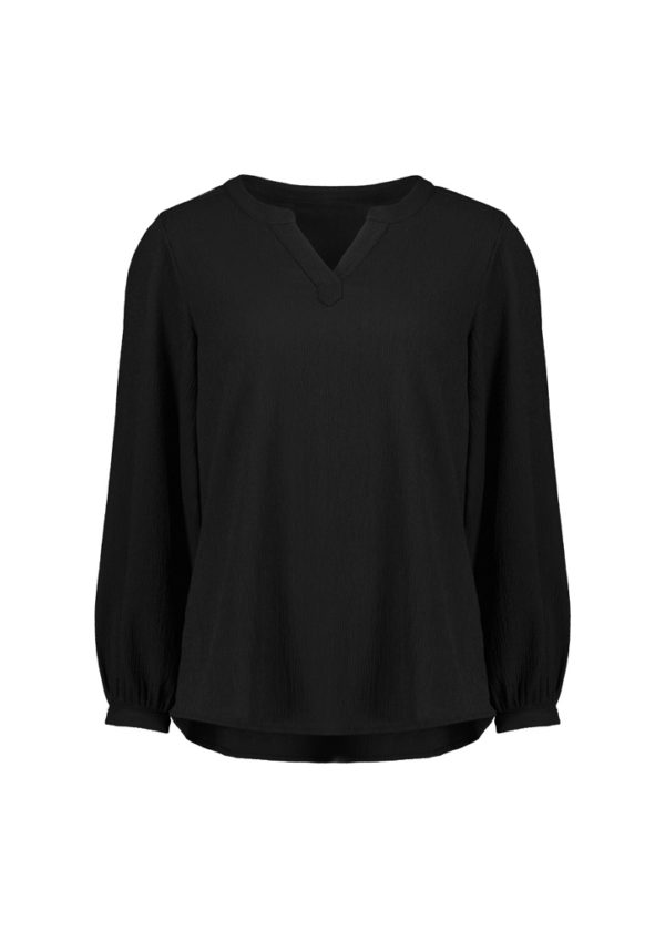 Womens Ruche Long Sleeve Blouse (RU568LL) - Image 6