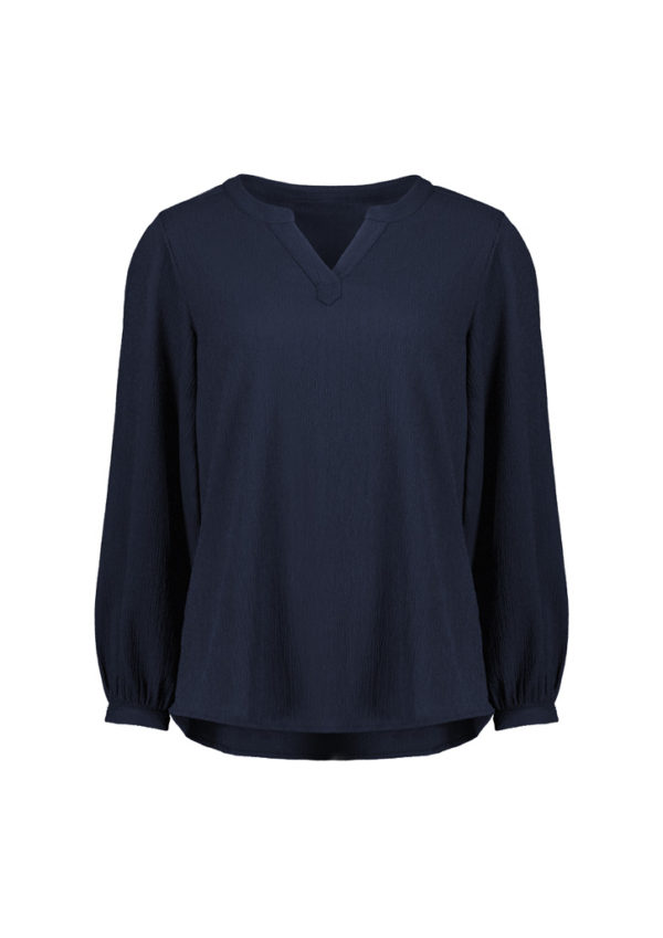 Womens Ruche Long Sleeve Blouse (RU568LL) - Image 8