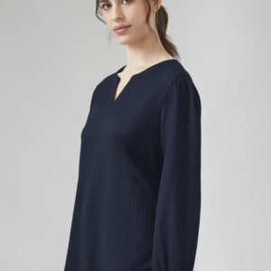 Womens Ruche Long Sleeve Blouse (RU568LL)