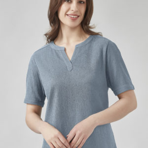 Womens Ruche Short Sleeve Blouse (RU568LS)