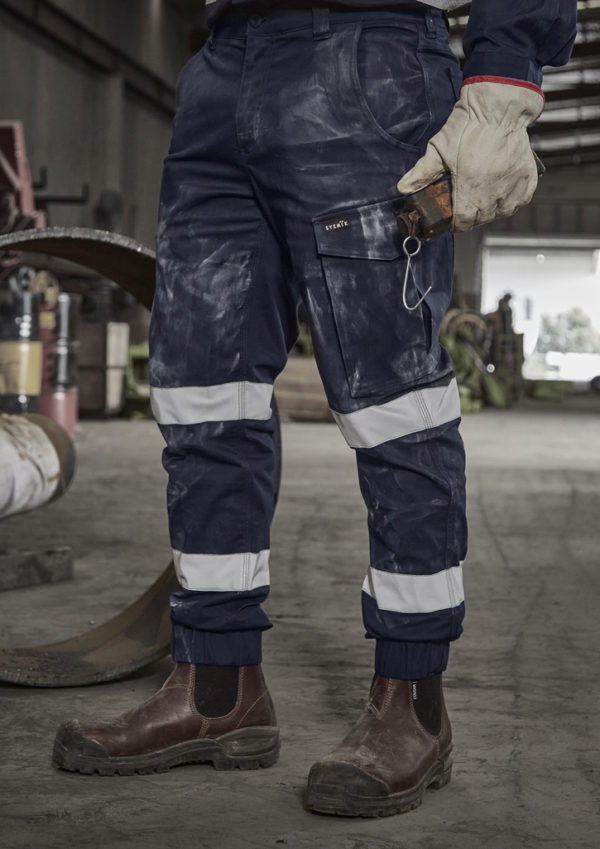 Mens Essential Stretch Taped Cargo Pant - Cuffed (ZP935) - Image 4